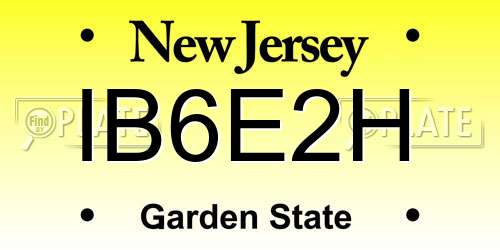IB6E2H New Jersey License Plate