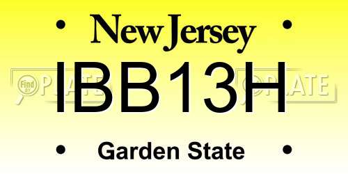 IBB13H New Jersey License Plate