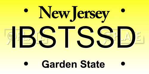IBSTSSD New Jersey License Plate