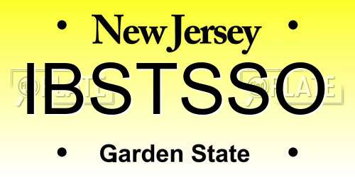 IBSTSSO New Jersey License Plate