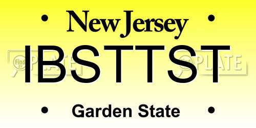 IBSTTST New Jersey License Plate