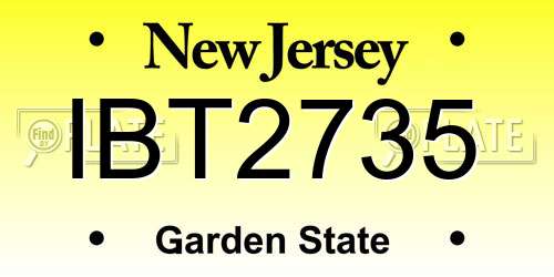 IBT2735 New Jersey License Plate