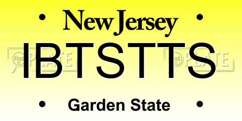 IBTSTTS New Jersey License Plate