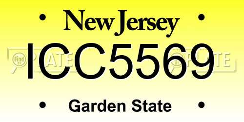 ICC5569 New Jersey License Plate