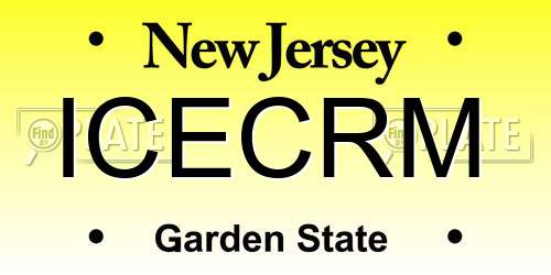 ICECRM New Jersey License Plate