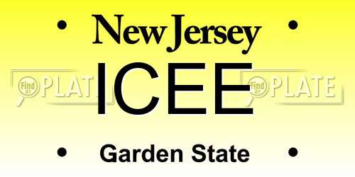 ICEE New Jersey License Plate