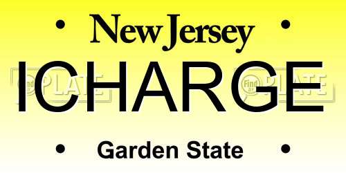ICHARGE New Jersey License Plate