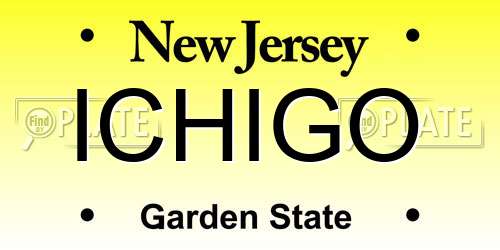ICHIGO New Jersey License Plate