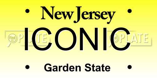 ICONIC New Jersey License Plate