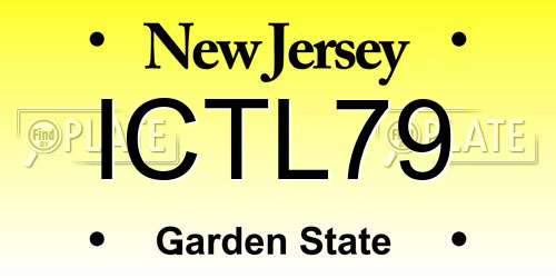 ICTL79 New Jersey License Plate