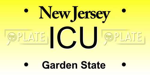 ICU New Jersey License Plate