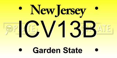 ICV13B New Jersey License Plate