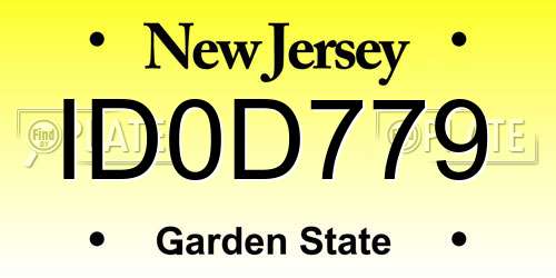 ID0D779 New Jersey License Plate