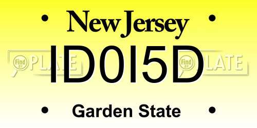 ID0I5D New Jersey License Plate