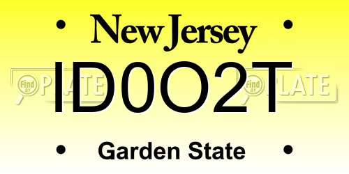 ID0O2T New Jersey License Plate