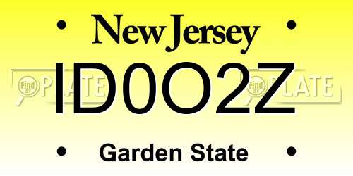 ID0O2Z New Jersey License Plate