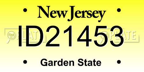 ID21453 New Jersey License Plate