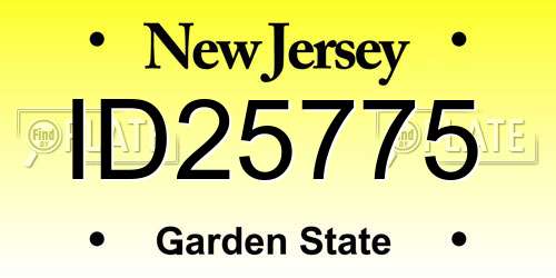 ID25775 New Jersey License Plate