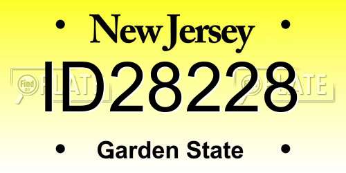 ID28228 New Jersey License Plate