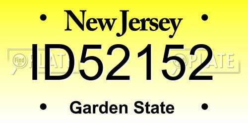 ID52152 New Jersey License Plate