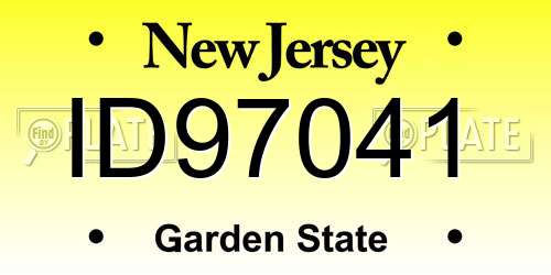 ID97041 New Jersey License Plate