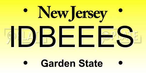 IDBEEES New Jersey License Plate