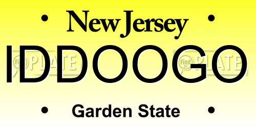 IDDOOGO New Jersey License Plate