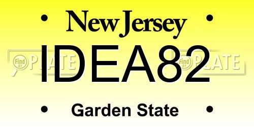 IDEA82 New Jersey License Plate