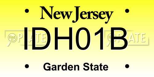 IDH01B New Jersey License Plate