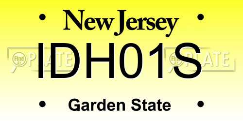 IDH01S New Jersey License Plate