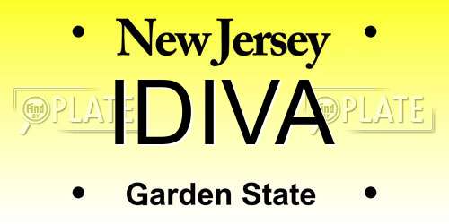 IDIVA New Jersey License Plate