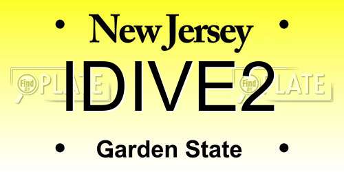 IDIVE2 New Jersey License Plate