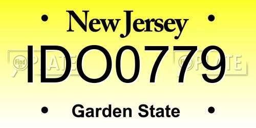 IDO0779 New Jersey License Plate