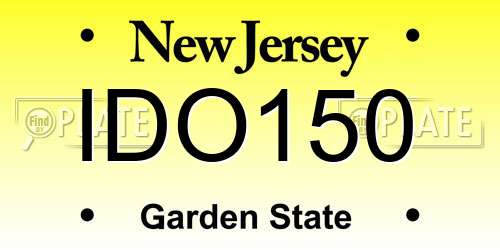 IDO150 New Jersey License Plate
