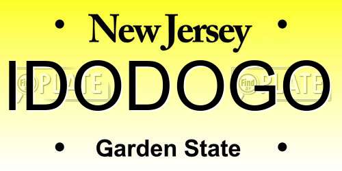 IDODOGO New Jersey License Plate
