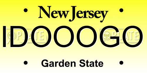 IDOOOGO New Jersey License Plate