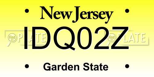 IDQ02Z New Jersey License Plate