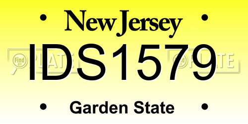 IDS1579 New Jersey License Plate