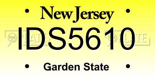 IDS5610 New Jersey License Plate