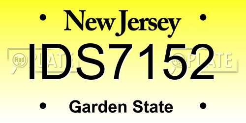 IDS7152 New Jersey License Plate