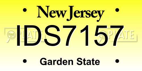 IDS7157 New Jersey License Plate