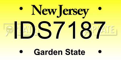 IDS7187 New Jersey License Plate