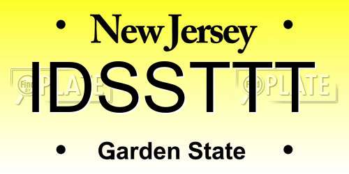 IDSSTTT New Jersey License Plate