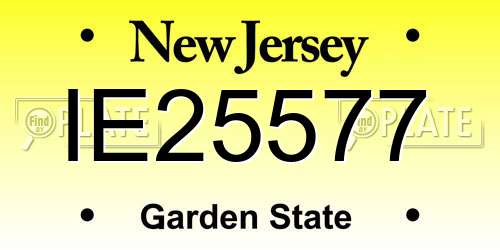 IE25577 New Jersey License Plate