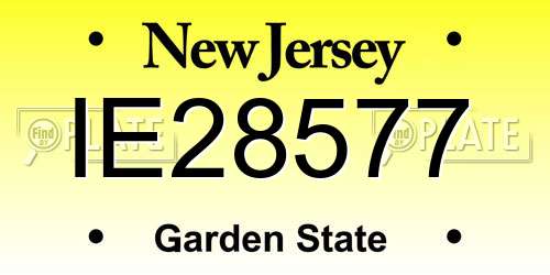 IE28577 New Jersey License Plate