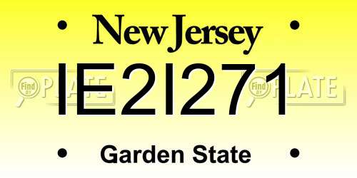 IE2I271 New Jersey License Plate