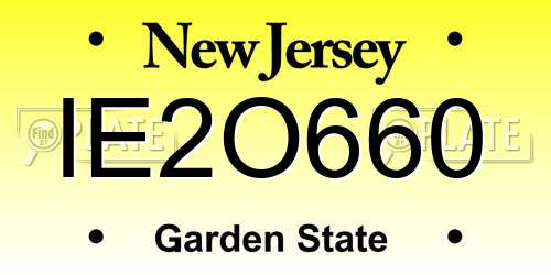 IE2O660 New Jersey License Plate