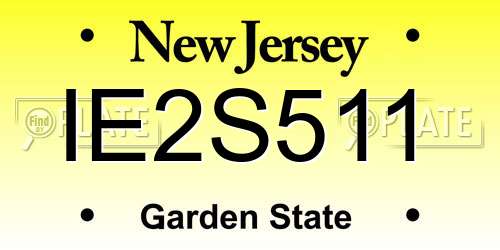 IE2S511 New Jersey License Plate