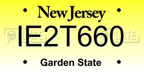 IE2T660 New Jersey License Plate