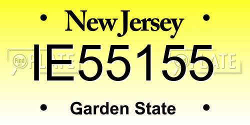 IE55155 New Jersey License Plate